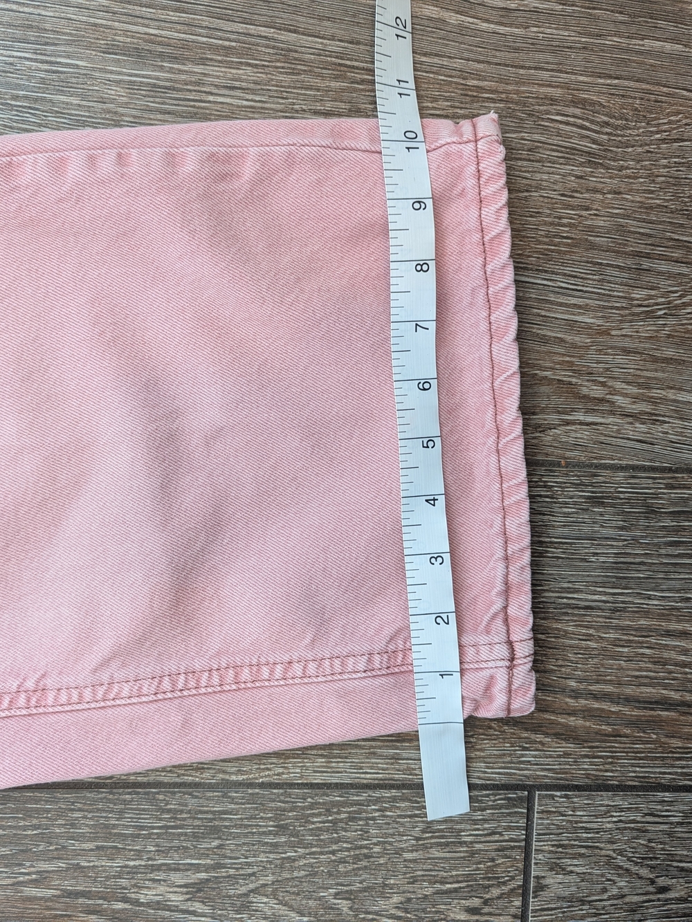 BDG Huge & Wide Jean Washed Rose Pink Size 28 High Rise Spring Denim Rigid - Picture 12 of 13